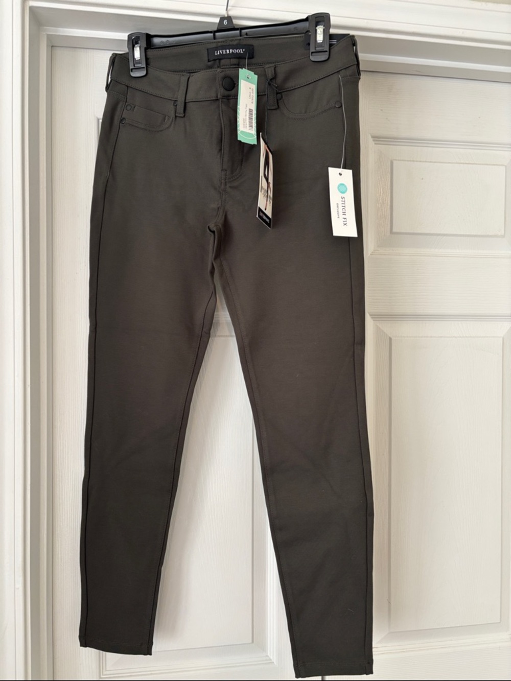 Liverpool Olive Green Skinny Jeggings